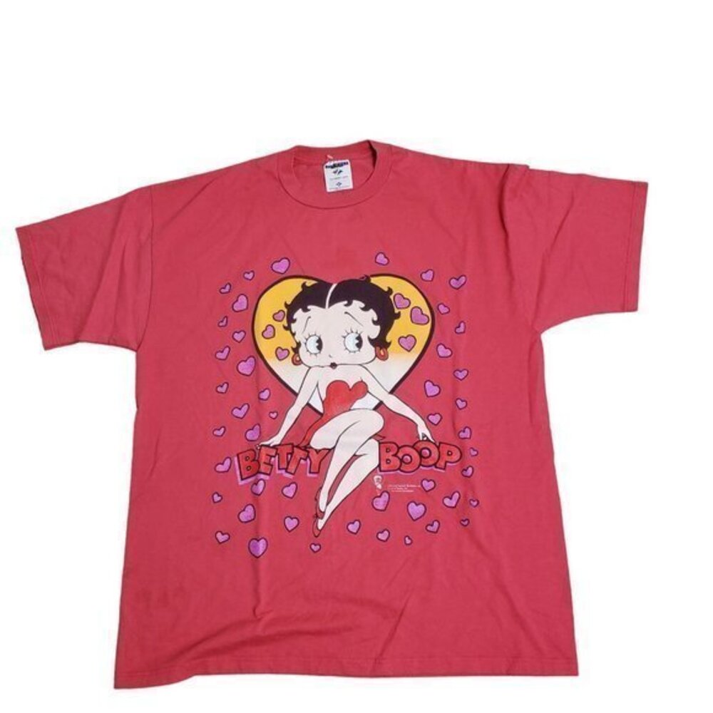Vintage Betty Boop Jerzees Size XL Red 1998 King Features Syndicate MADE IN USA‎